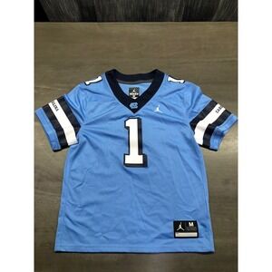 Jordan North Carolina Football Jersey T-shirt  Boys M Number 1 Sky Blue